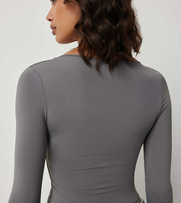 Ardene  Cropped Tops - Dark Grey Cropped Tops