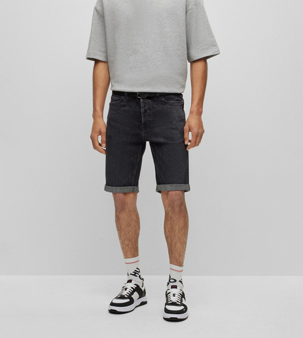 هوغو clearance sa - رمادي Denim shorts