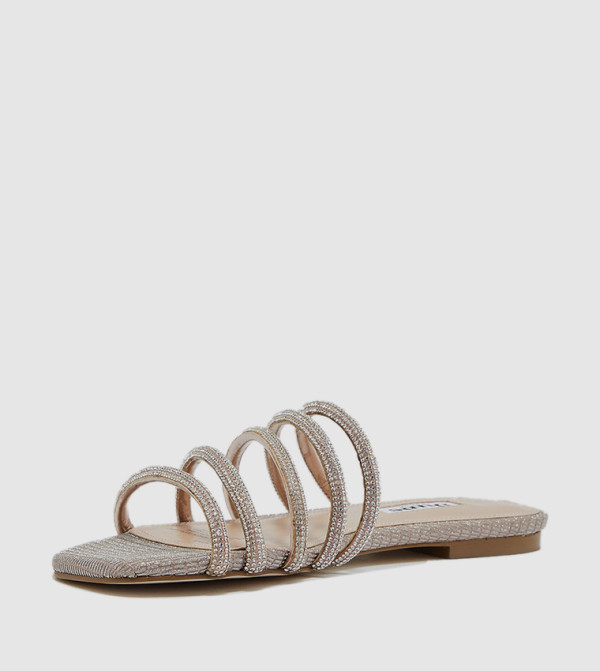 Dune London tabby days - Silver Flat Sandals