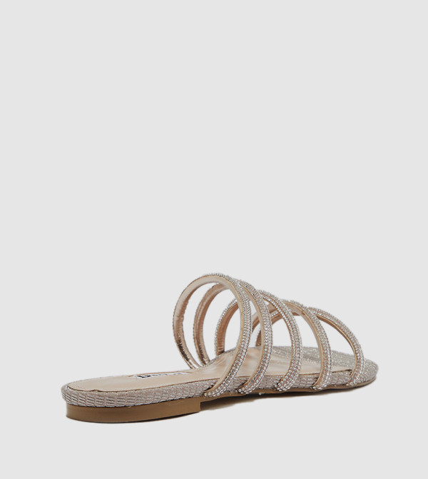 Dune London tabby days - Silver Flat Sandals