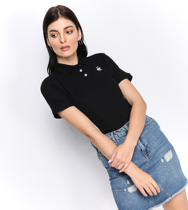 Beverly Hills Polo Club  Polo T-Shirts - Black false