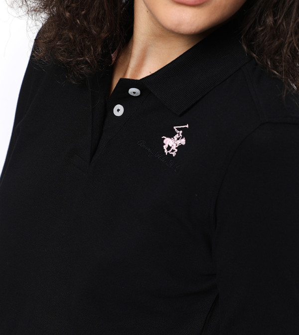Beverly Hills Polo Club Polo T-Shirts - Black Polo T-shirts