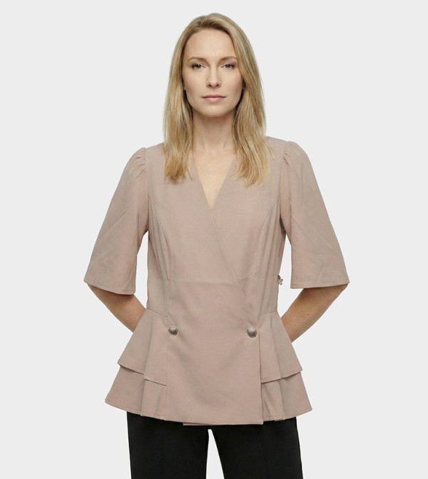 Beverly Hills Polo Club  - Taupe Casual Tops