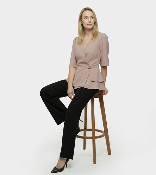 Beverly Hills Polo Club  - Taupe Casual Tops