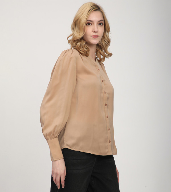 Beverly Hills Polo Club  Tops - Beige Shirts