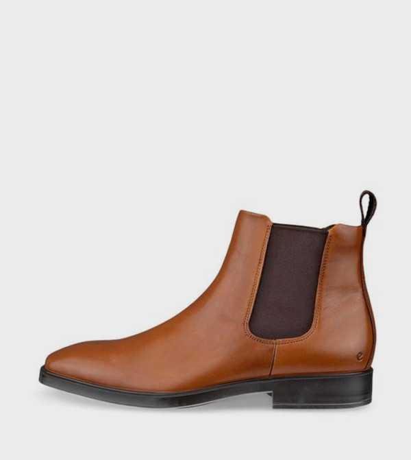 ECCO  Boots - Tan Formal Lace-Up Shoes