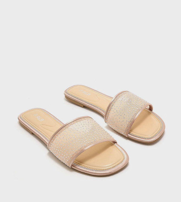 R&B R&B - Beige Flat Sandals