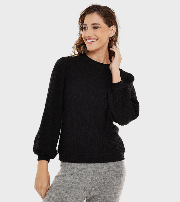 أر آند بي  توبات كاجوال  - أسود Casual Tops