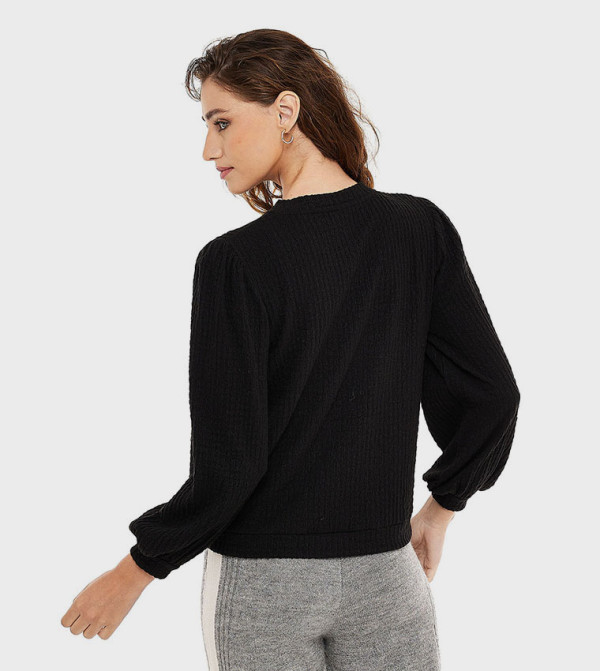 أر آند بي  توبات كاجوال  - أسود Casual Tops