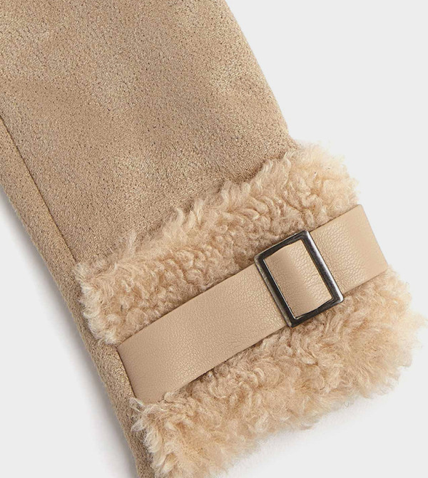 R&B  Gloves - Beige Knit