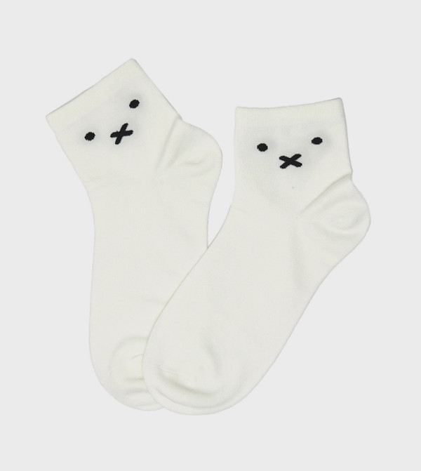 R&B R&B - White Ankle Length Socks