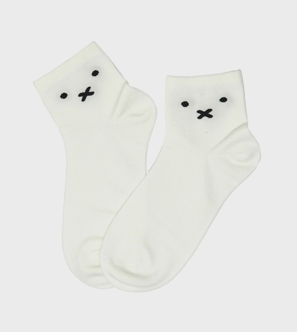 R&B R&B - White Ankle Length Socks