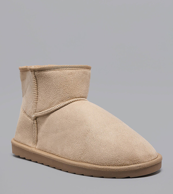 أر آند بي  أبوات - بيج Ankle length Boots