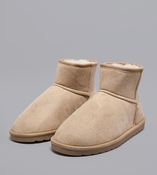 أر آند بي  أبوات - بيج Ankle length Boots