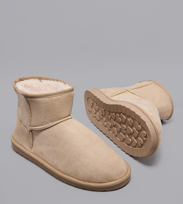 أر آند بي  أبوات - بيج Ankle length Boots