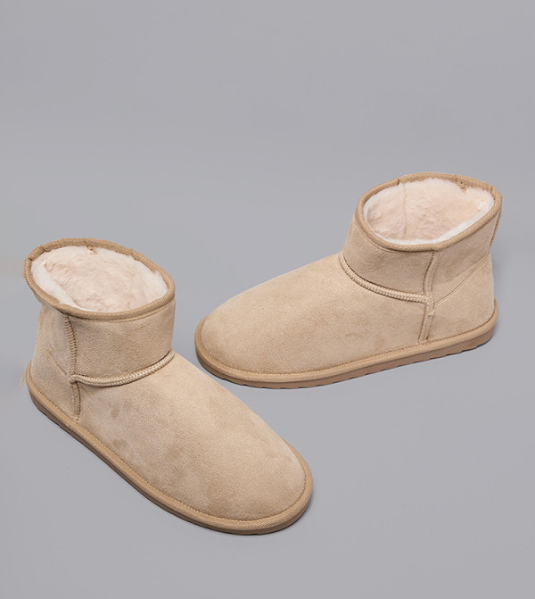 أر آند بي  أبوات - بيج Ankle length Boots