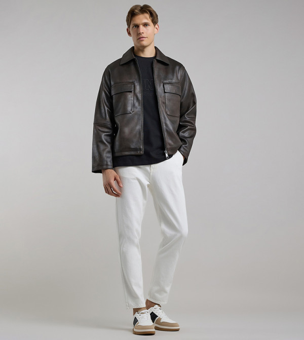 R&B  Jackets & Coats - Brown Casual Jackets