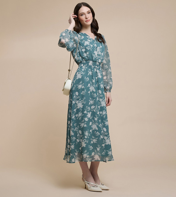 R&B R&B - Green Midi Dresses