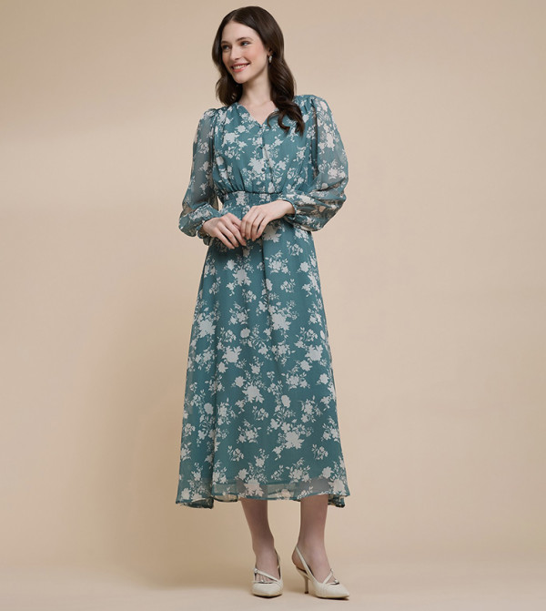 R&B R&B - Green Midi Dresses