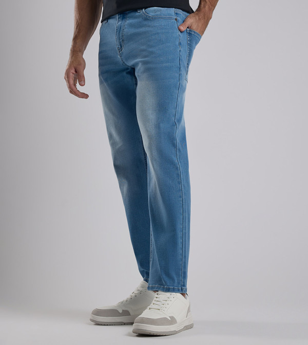 R&B R&B - Light Blue Tapered Jeans
