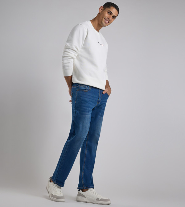 R&B  Jeans - Blue Straight Jeans