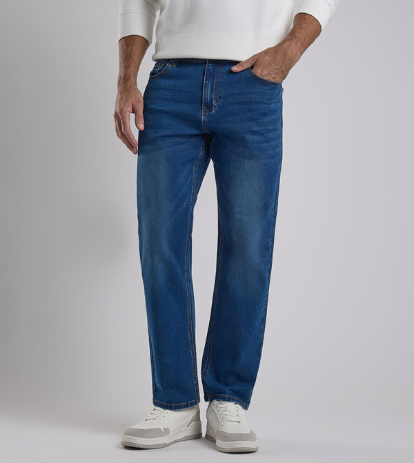 R&B  Jeans - Blue Straight Jeans