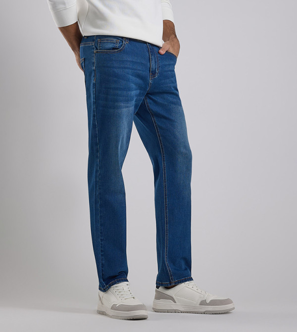 R&B  Jeans - Blue Straight Jeans