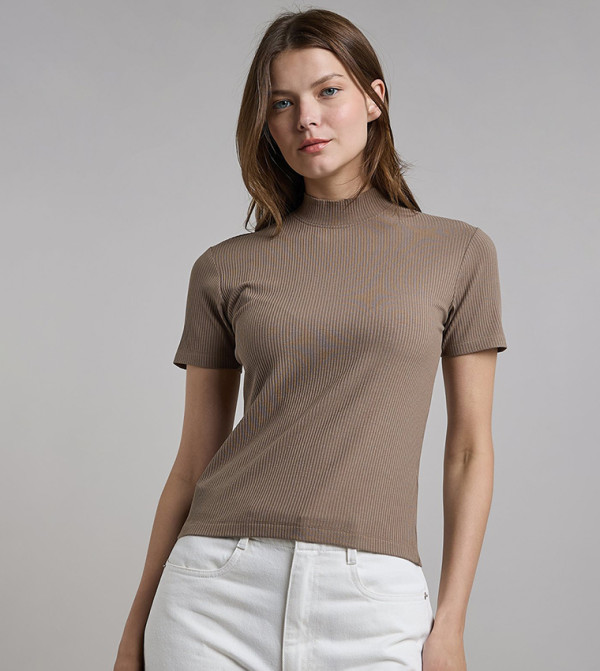 R&B  Clothing - Brown Casual Tops