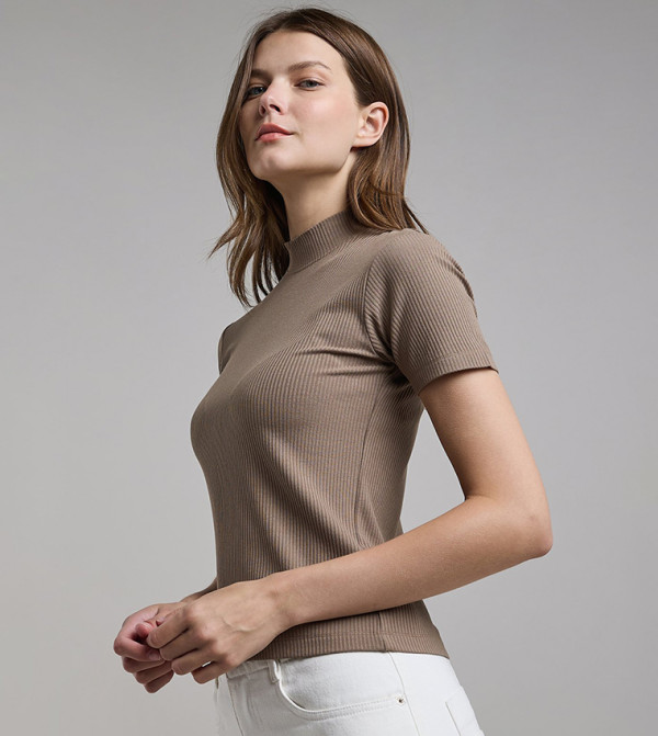 R&B  Clothing - Brown Casual Tops