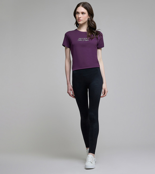 R&B  Clothing - Purple Short Sleeve T-Shirts