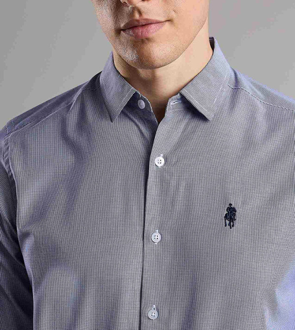 R&B  Casual Shirts - Blue Long Sleeves