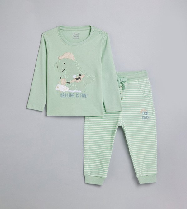 R&B  Sets - Green clothing sets