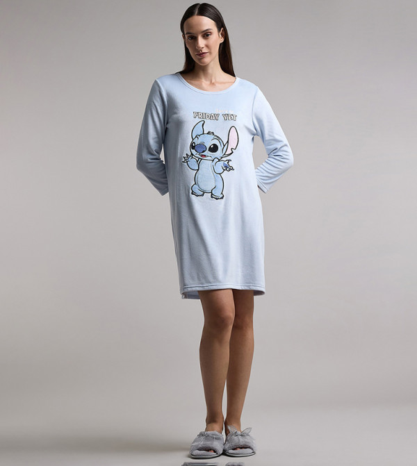 R&B Night Dress & Gowns - Blue Night Dress & Gowns