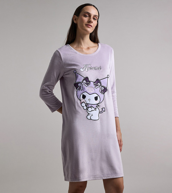 R&B Night Dress & Gowns - Purple Night Dress & Gowns