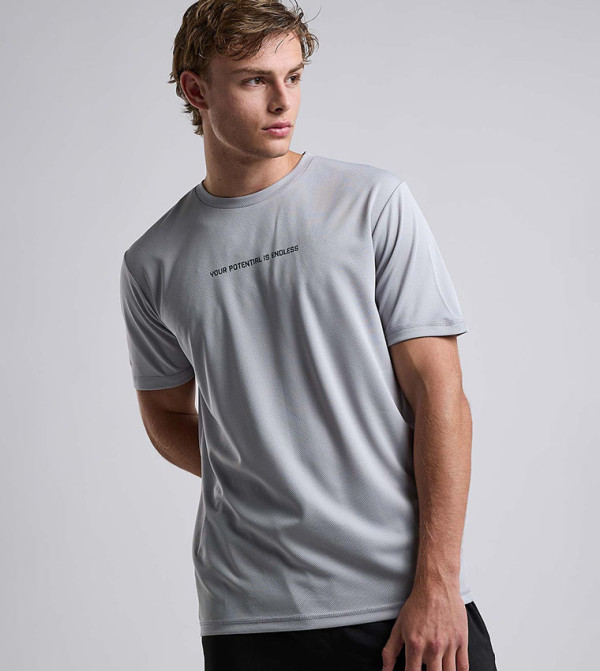R&B  Sportswear - Grey T-Shirts & Vests