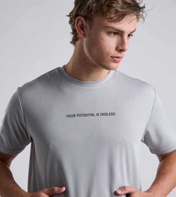 R&B  Sportswear - Grey T-Shirts & Vests