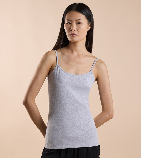 R&B  - Grey Sleeveless Tops