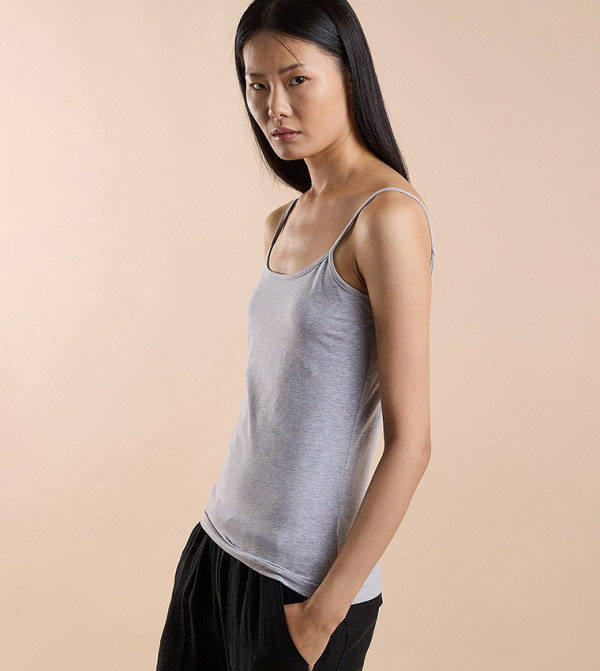 R&B  - Grey Sleeveless Tops