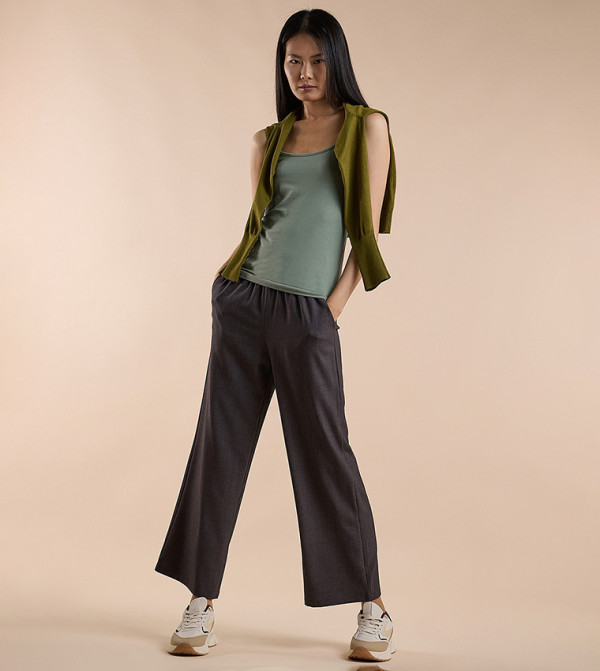 R&B  - Green Sleeveless Tops