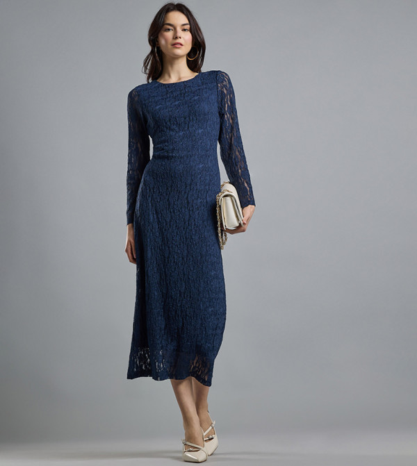 أر آند بي  ملابس - كحلي مزرق  Midi Dresses