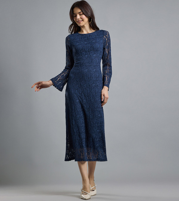 أر آند بي  ملابس - كحلي مزرق  Midi Dresses