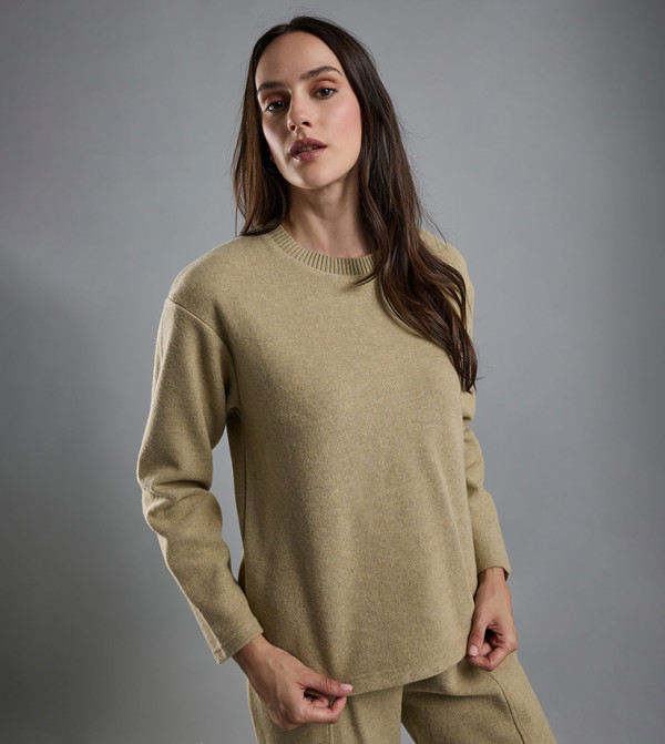 R&B  Hoodies & Sweatshirts - Beige Sweatshirts