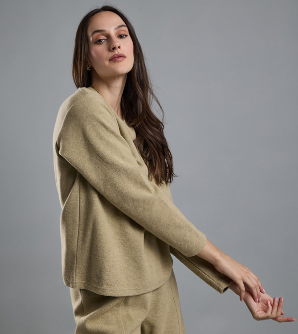 R&B  Hoodies & Sweatshirts - Beige Sweatshirts