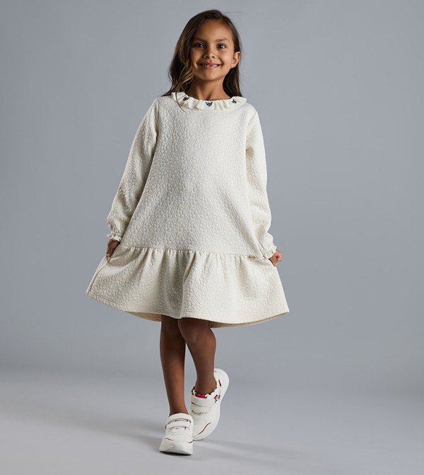 R&B  Clothing - Beige Casual Dress