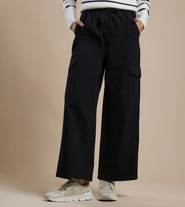أر آند بي  بناطيل جينز - أسود Straight Jeans