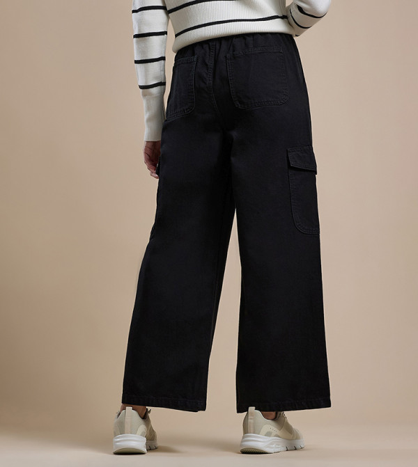 أر آند بي  بناطيل جينز - أسود Straight Jeans