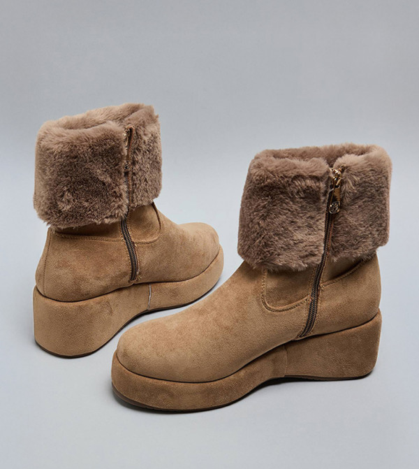 أر آند بي  أبوات - بني  Ankle length Boots