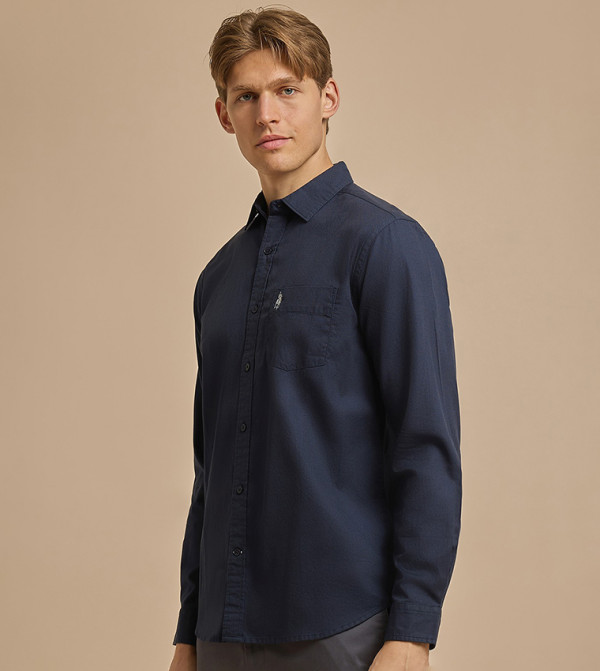 R&B  Shirts - Blue Long Sleeves