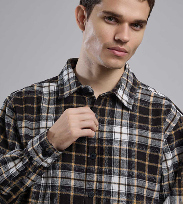 R&B R&B - Brown Casual Shirts