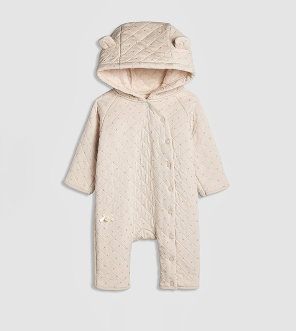 R&B  Baby Essentials - Beige Sleep Suits